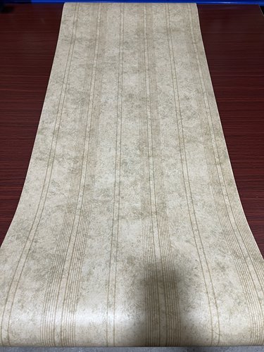 美式复古壁纸美式乡村壁纸浅黄色竖条纹客厅卧室书房满铺纯纸墙纸