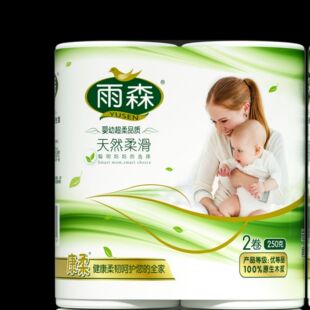 雨森加粗六层中长妇婴双卷卫生纸卷纸巾婴儿柔软家用实惠月子宿舍