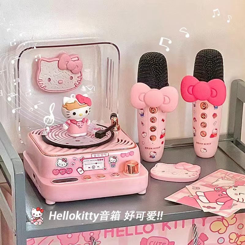 hellokitty唱片机蓝牙音箱小型新款可爱KT猫音响生日礼物女生闺蜜