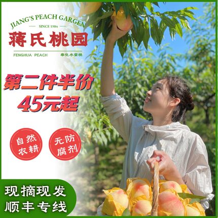 【蒋永仁】老牌子包正宗奉化水蜜桃，无防腐增甜，自有桃园直发