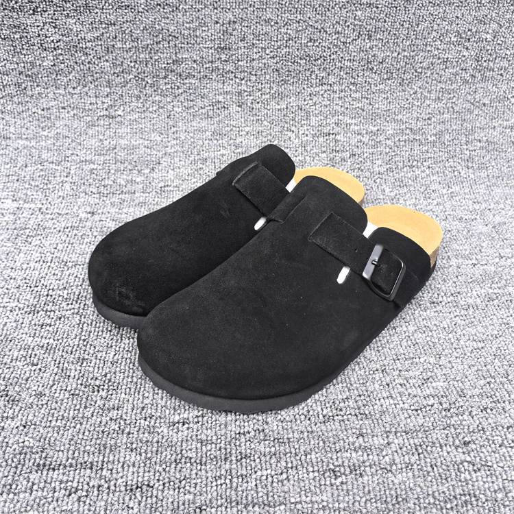 宽楦懒人鞋金属扣带休闲勃肯鞋