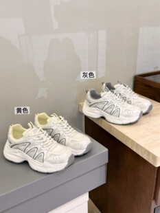 2026新款 女网面透气厚底轻便运动休闲鞋 百搭增高显瘦跑步鞋 老爹鞋