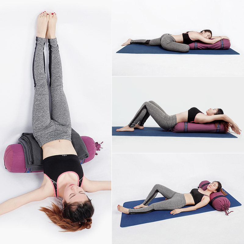 瑜伽抱枕专业艾杨格辅助工具荞麦圆柱抱枕阴瑜珈枕头腰枕颈椎肘垫