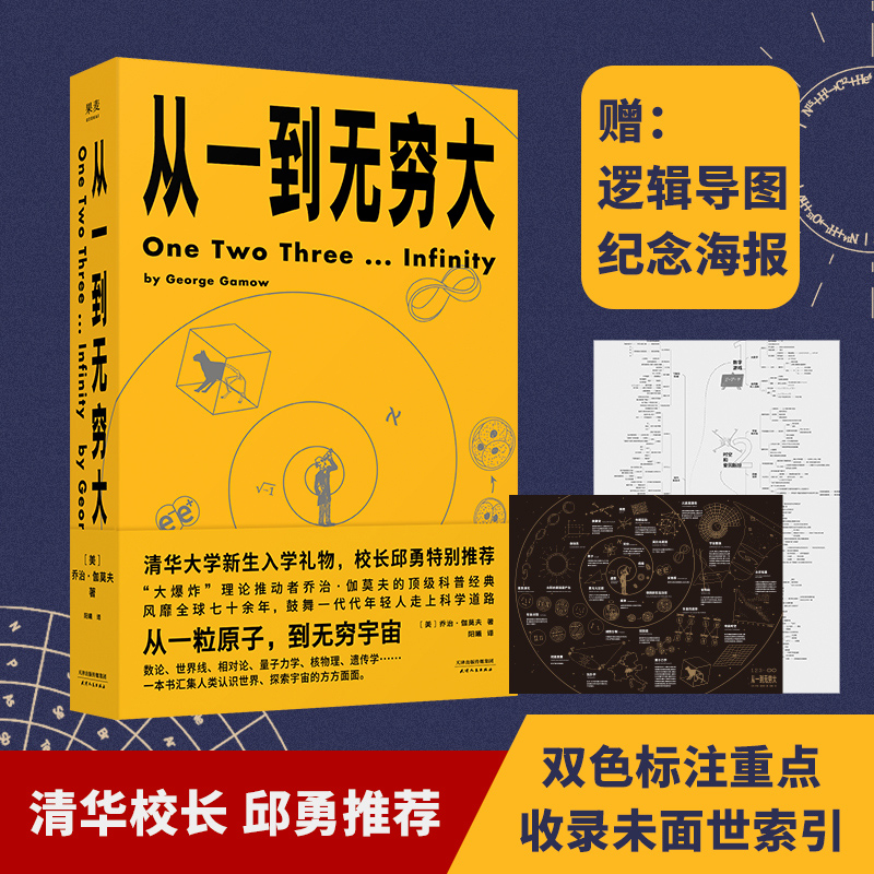 【清华校长邱勇】从一到无穷大 正版现货 乔治伽莫夫经典科普读物 解读爱因斯坦相对论和四维时空青少年中小学生读物 书籍/杂志/报纸 科普读物其它 原图主图