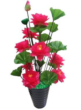 仿真荷花供佛假花摆件佛前造景