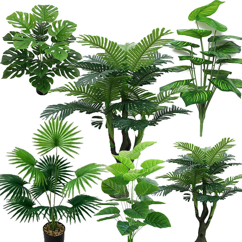 仿真树绿植蒲葵假植物北欧奶油风家居落地盆景仿生树大型装饰摆件
