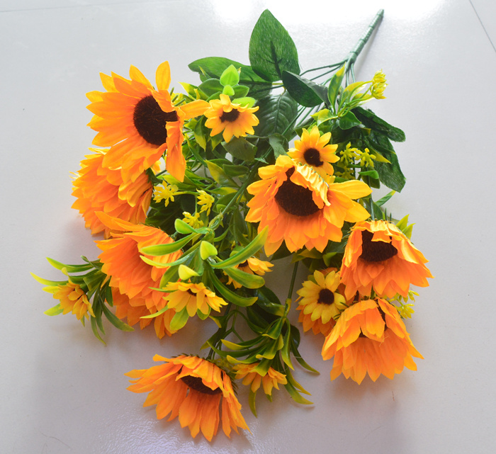 向日葵花束仿真舞蹈摆放花卉摄影