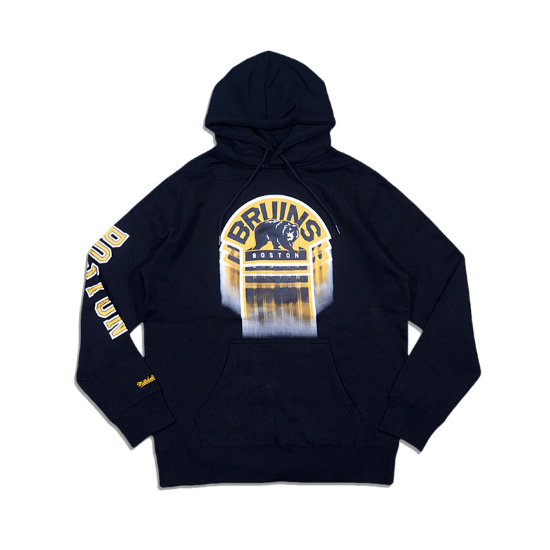 正品美潮 mitchell&ness X NHL波士顿棕熊联名街头宽松抓绒卫衣