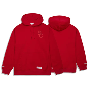 正品美潮 mitchell&ness X NCAA USC南加大联名宽松廓形抓绒卫衣