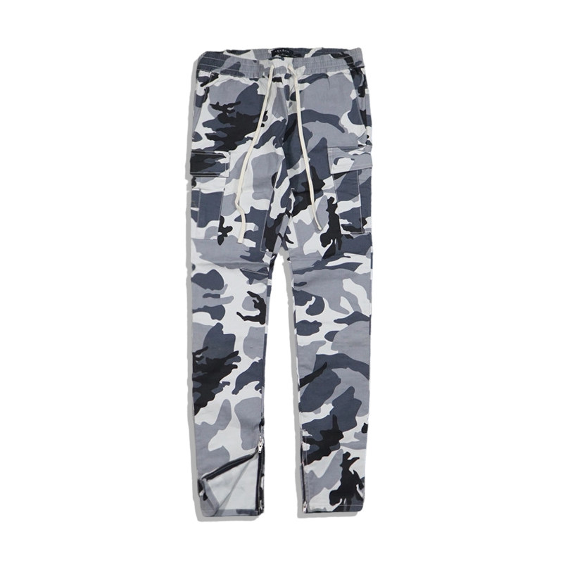 美潮美式街头高街滑板 PACSUN 男士纯棉面料口袋迷彩修身休闲长裤