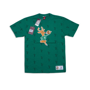 NBA雄鹿队卡通印花满印纯棉宽松短袖 MITCEHLL&NESS 美潮 正品