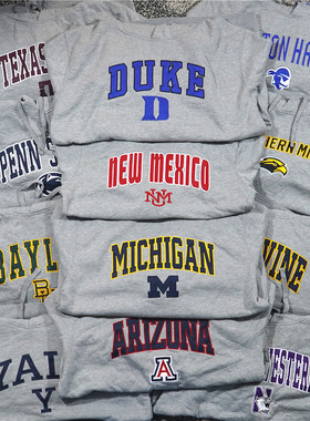 大刺绣！美潮街头NCAA大学联盟球队休闲宽松廓形抓绒连帽卫衣