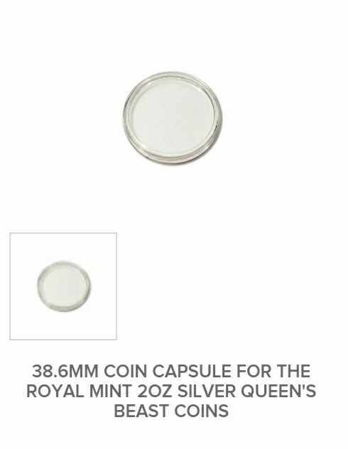 英国神兽系列2盎司银币专用圆盒 直径38.61mm