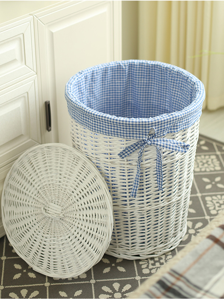 Dirty laundry basket Rattan laundry basket Large storage basket for dirty clothes Household storage basket with lid basket