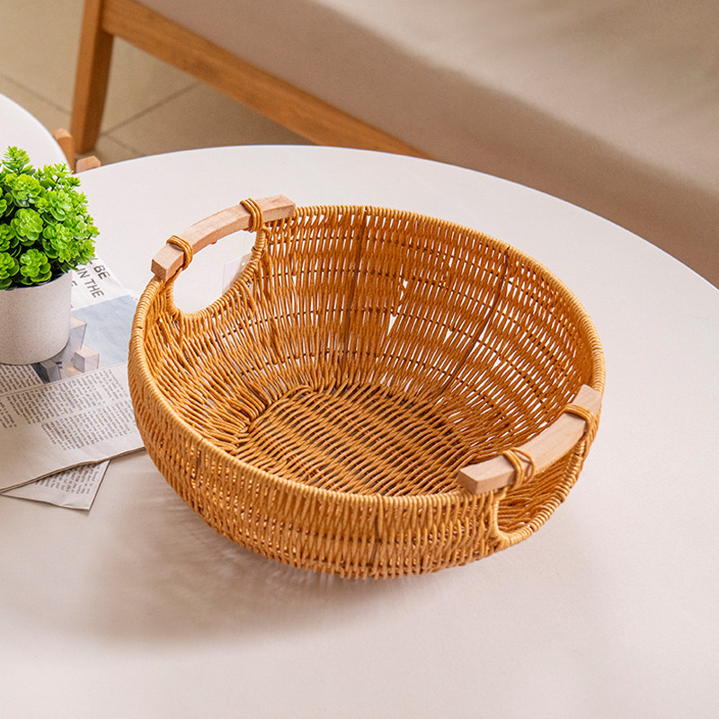 创意仿藤编织水果篮客厅水果盘过年果盆果盘美式收纳筐家用收纳篮,餐饮具,果盆/果盘/果篮,淘宝优惠券,粉丝福利购,淘宝优惠卷