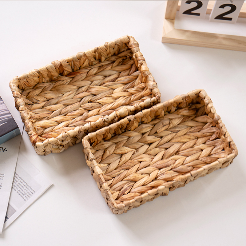 宜然家居手工编织葫芦草田园果盘