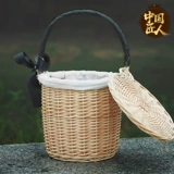 Willow -Redited Vine Wine Woven Boumb Baske Basket Basket Clorts Kyns's Hand Ручные корзины сбора корзины цветочные композиции и фотография реквизита Цветочная корзина