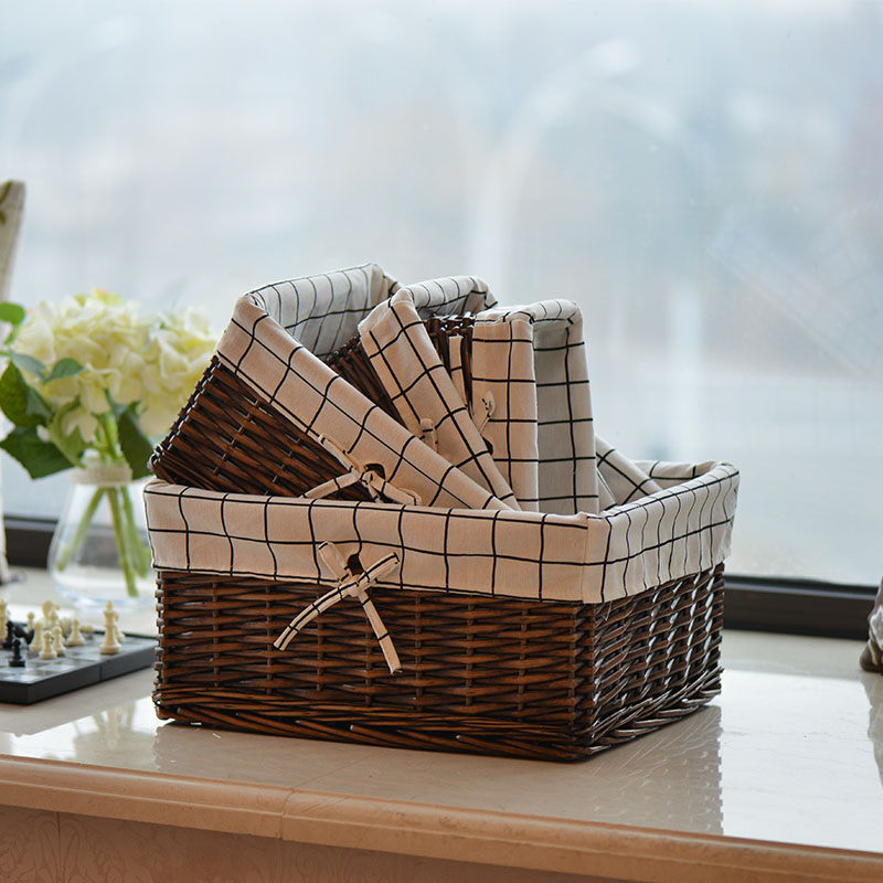 宜然家居藤编手工杂物收纳筐