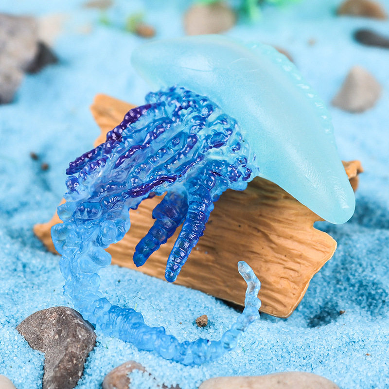 仿真水母模型僧帽水母玩偶海蜇玩具动物儿童认知礼品摆件海洋世界