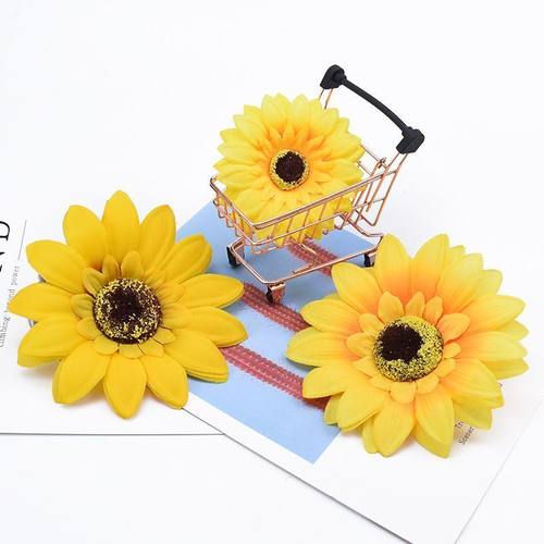 仿真向日葵雏菊花手工DIY发饰家居客厅布置拍照道具婚庆装饰