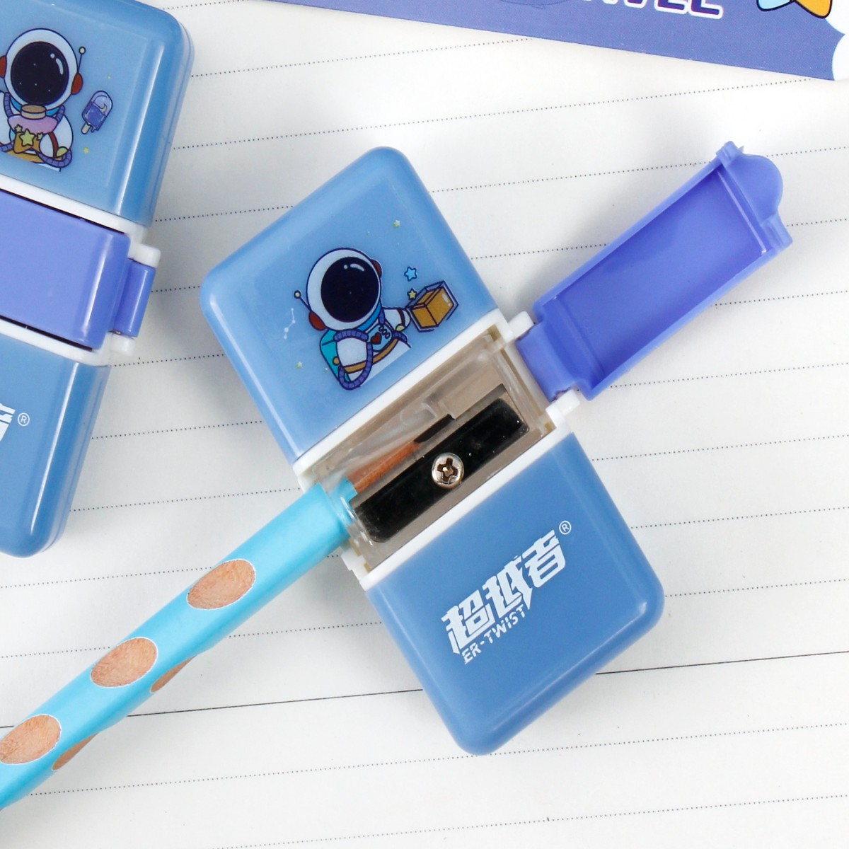 宇航员滚轮卷笔刀收屑三合一橡皮擦小学生专用橡皮擦创意