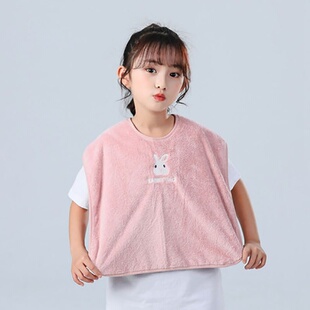 儿童洗漱巾不湿衣围嘴擦脸漱口巾刷牙吃饭围兜多功能毛巾宝宝擦脸