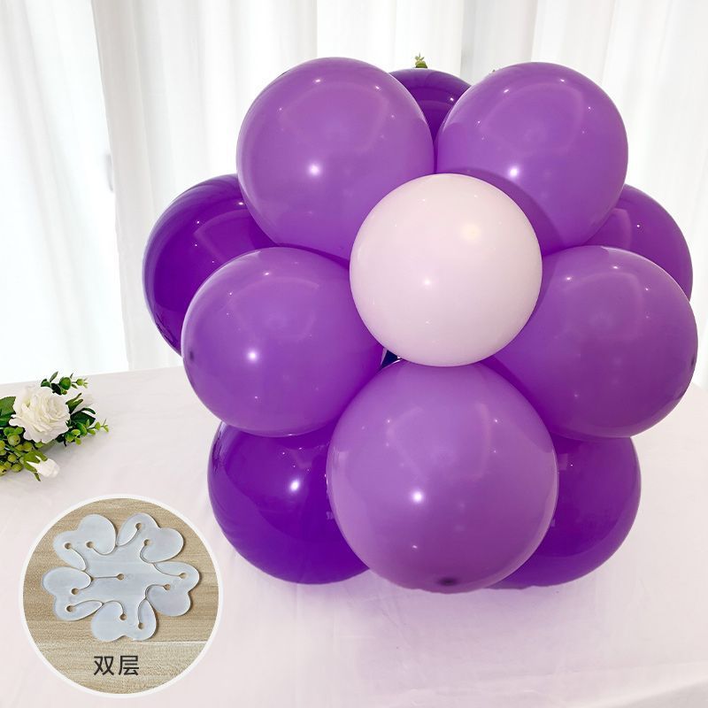 气球扣生日装饰扮布置用品梅花