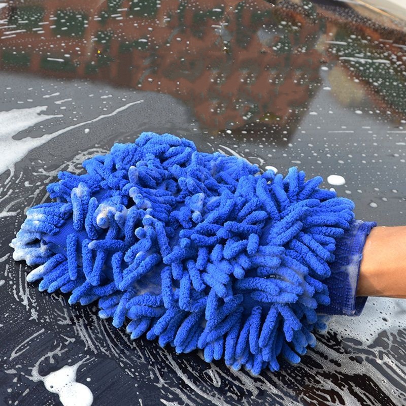 洗车熊掌防水专用加厚不伤洗车手套加绒擦车雪尼尔擦车无痕工具