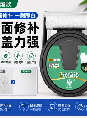 滚筒漆涂鸦滚筒漆遮盖内墙净味墙面翻新刷白色家用墙面修补乳胶漆