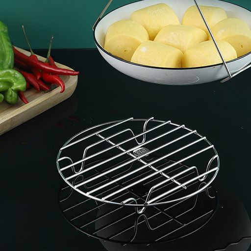 食品级316不锈钢蒸架304蒸蛋架炒锅矮脚蒸架隔水支架热菜蒸笼蒸屉