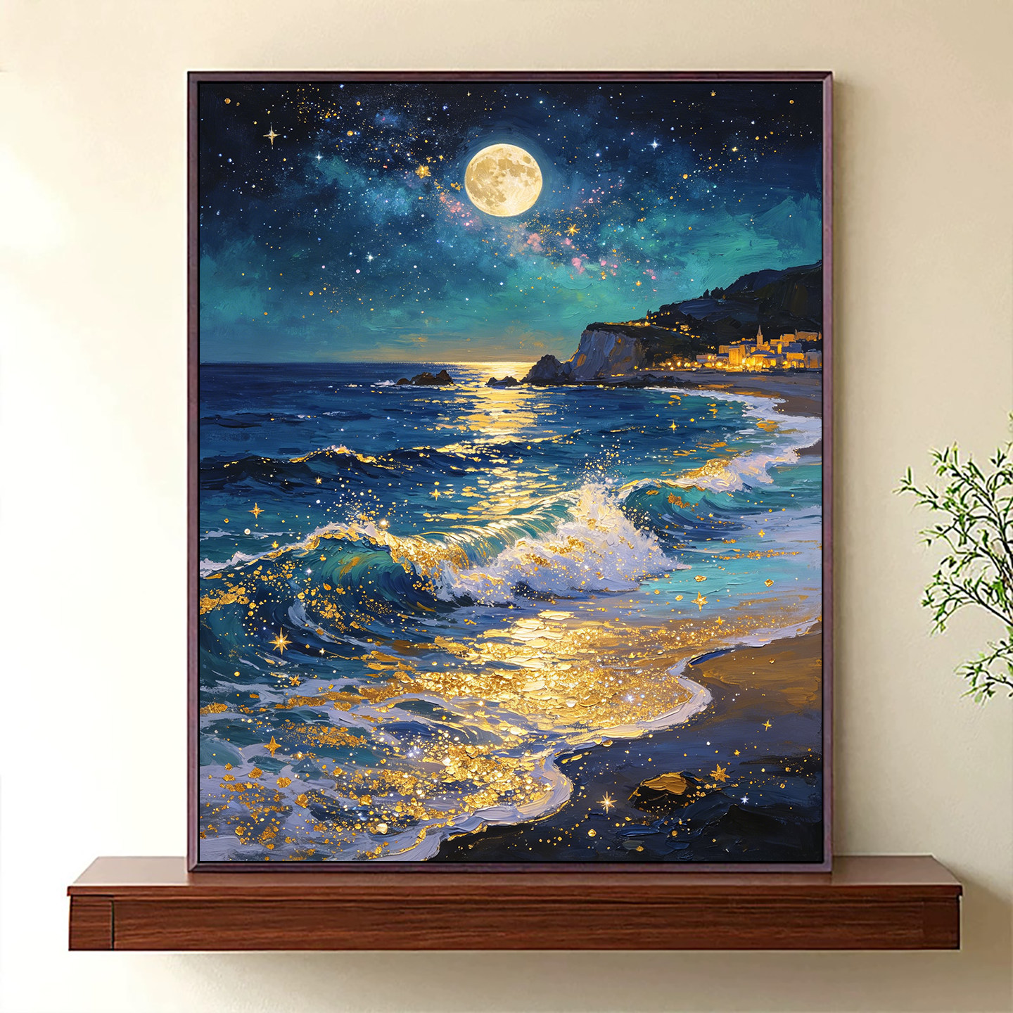钻石画2026年新款风景星空海滩手工DIY钻石贴画5d满钻十字绣客厅