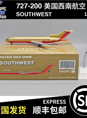 JC Wings 1:200 B727-200 美国西南航空 N569PE XX2392 飞机模型