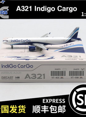 JC WINGS 1:400 A321 Indigo Cargo VT-IKW XX40175 飞机模型