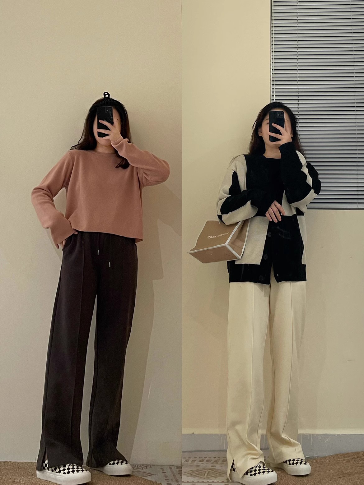休闲裤女秋高腰垂感拖地裤图片