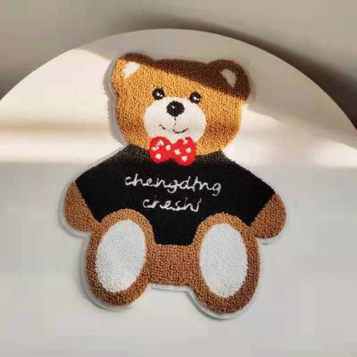 时尚服装大号蝴蝶小熊毛巾绣立体刺绣补丁贴装饰贴布补丁补洞布贴