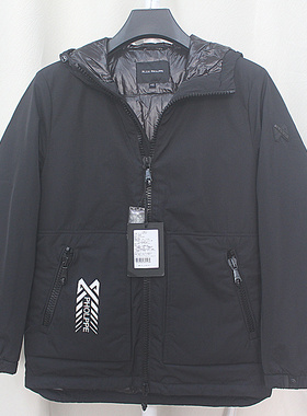 P25冬季新款 男士 长袖 连帽 厚款 黑色 时尚休闲羽绒服外套12262