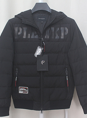 P 25冬季新款 男士 长袖 连帽 厚款 黑色时尚休闲羽绒服外套12261