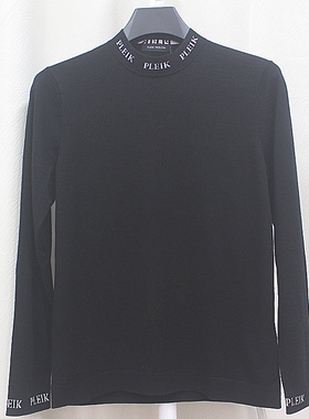 26春秋冬新款男士圆领 黑色针织羊毛  贴身穿弹力时尚羊毛衫01034