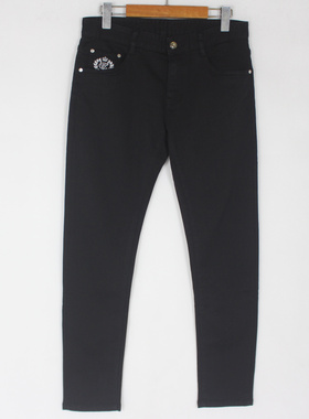 VC  修身小脚 弹力 黑色  秋冬款  男士时尚牛仔裤09243