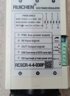 RUICHEN瑞铖三相电力调整器 RCSCR-4-4-030P 30A带风扇380V RCSCR