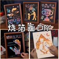 非遺金箔畫(huà)DIY手工材料包拓印燒箔畫(huà)父親節(jié)手工暖場(chǎng)團(tuán)建活動(dòng)裝飾