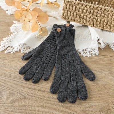 帕阑蒂定制 | L75019纯山羊绒秋冬款英伦风羊绒绞花可触屏