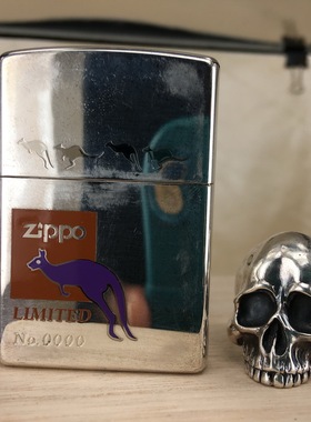 原装正版 1997年E全新限量镀银蚀刻漆印袋鼠首机打火机 ZIPPO芝宝