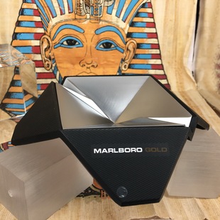 原装 全新万宝路marlboro金标创意四维空间烟灰缸 经典周边