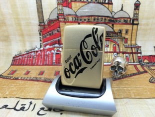 ZIPPO芝宝 2002年I全新可口可乐金砂金属漆logo打火机 原装 正版