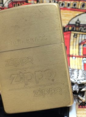zippo纯铜拉丝防风打火机