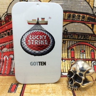 原装 全新好彩luckyStrike雅白创意彩印logo全金属火柴盒经典周边