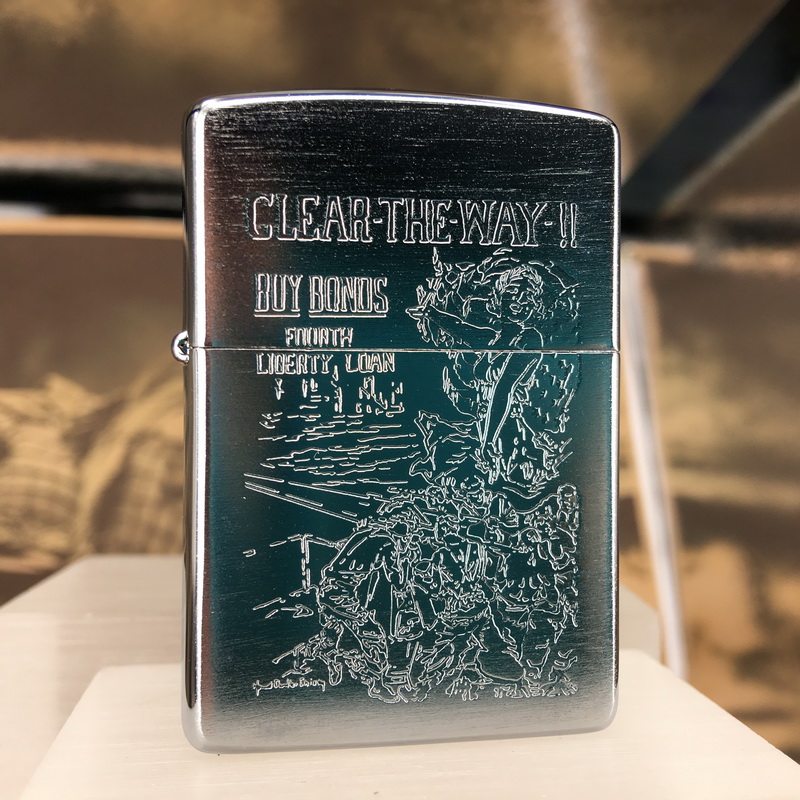 原装正版1994年A全新仿古拉丝蚀刻二战战争债券防风打火机 ZIPPO