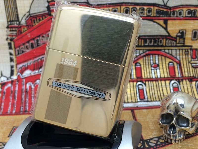 原装正版 1993年C全新纯铜镜面彩印历程1964哈雷会员打火机 zippo