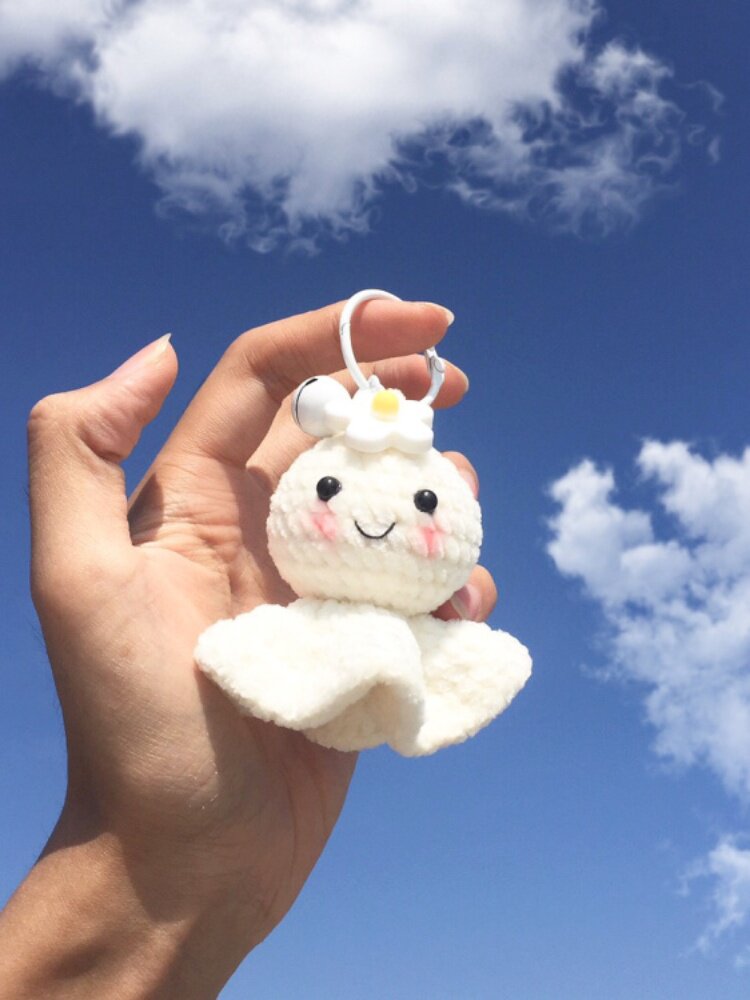 晴天娃娃成品毛线手工编织创意可爱小清新包包小挂件车钥匙扣挂饰
